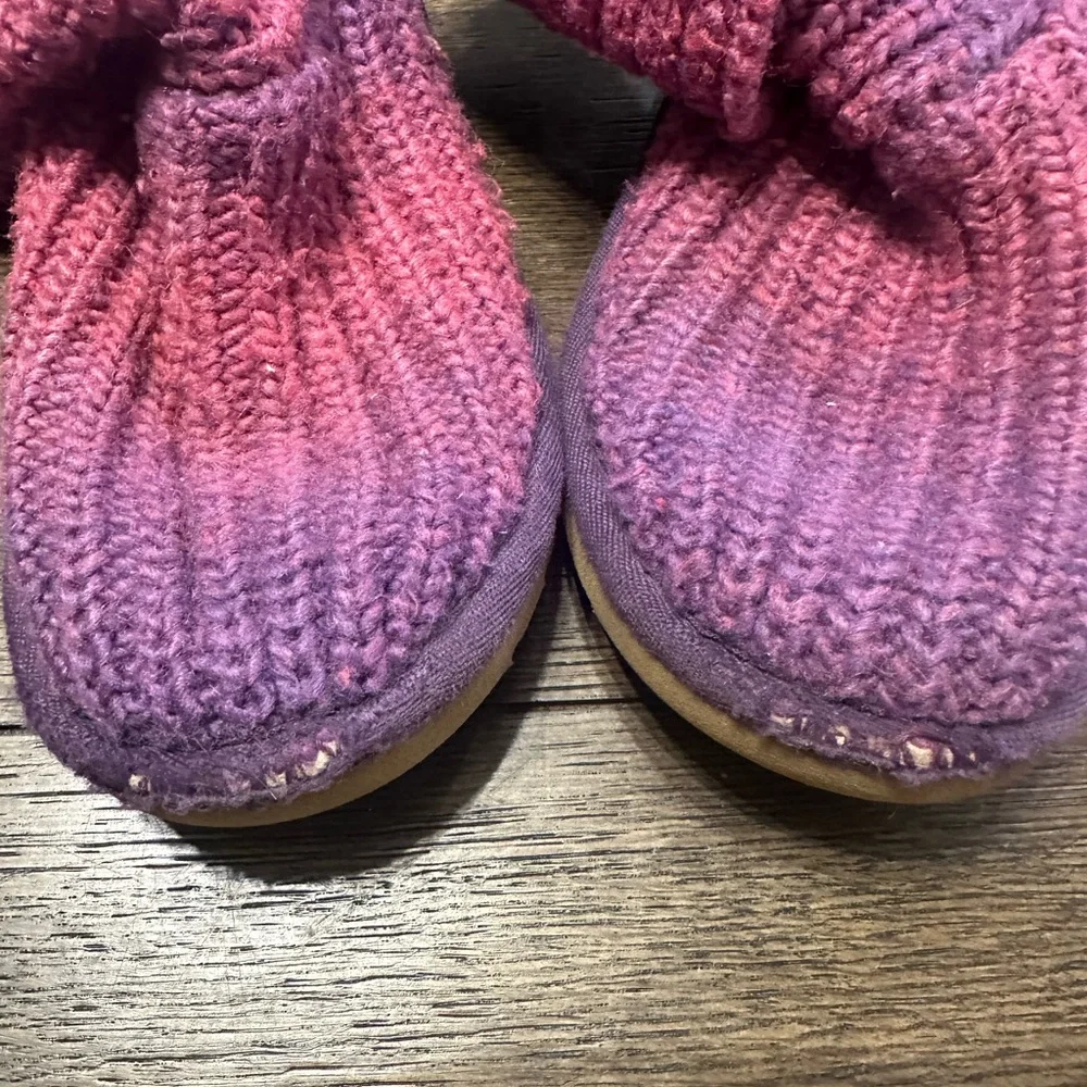UGG Kids Pink‎ and Purple Knit Button Boots
